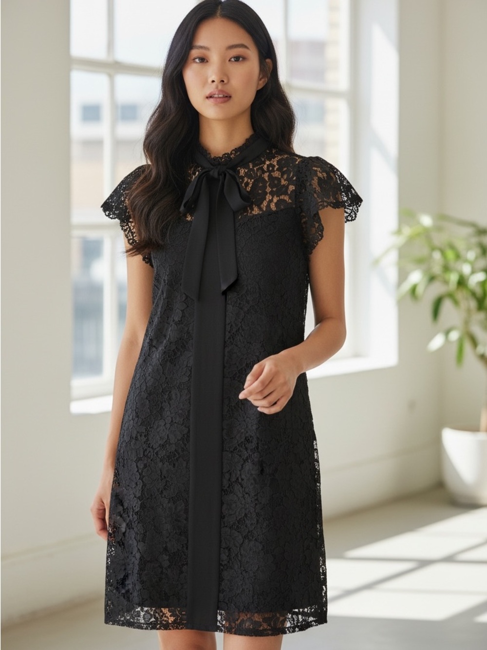 Nanette Lepore Black Lace Detail Dress